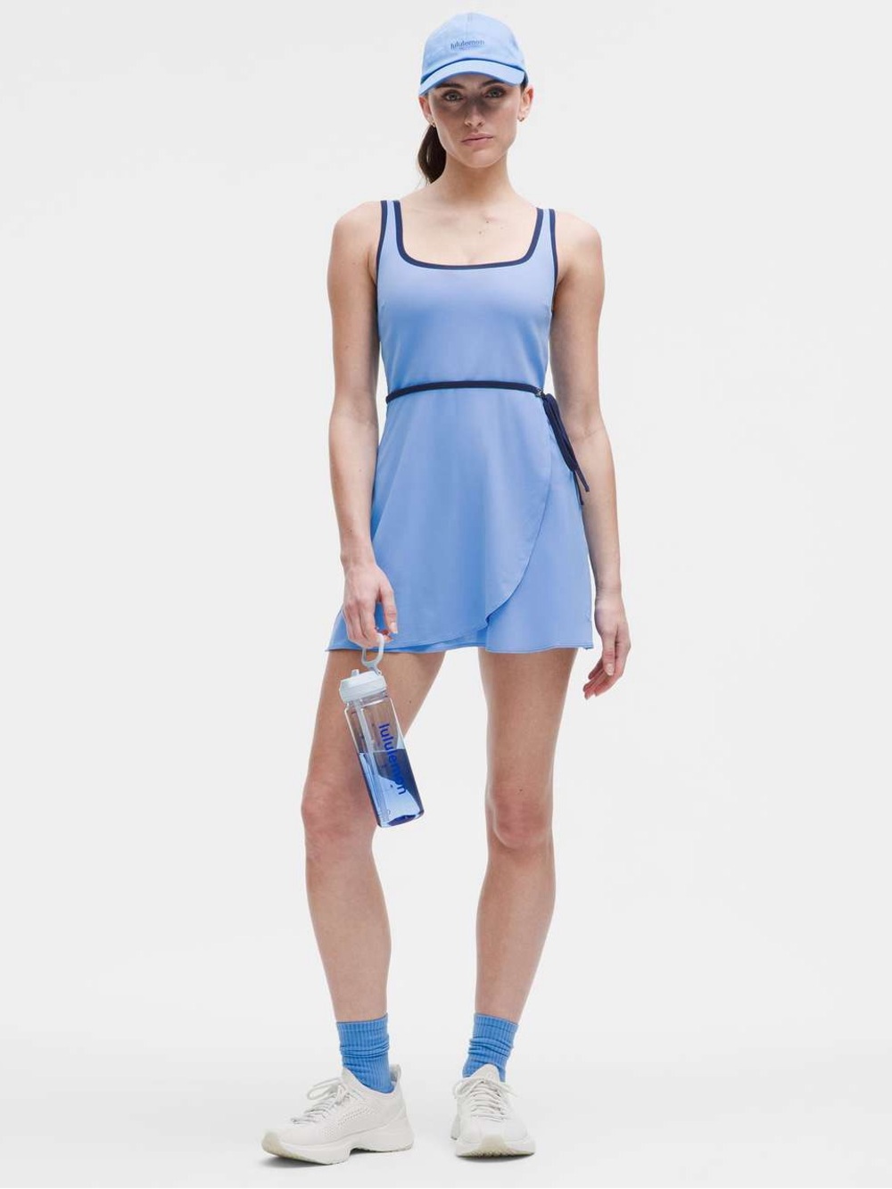 NWOT lululemon Wrap-Front Tennis Dress Pool Party/Club Blue size XL - Picture 4 of 6